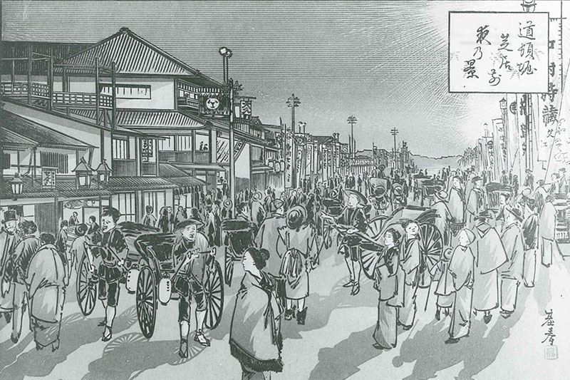 「道頓堀芝居前夜の景」