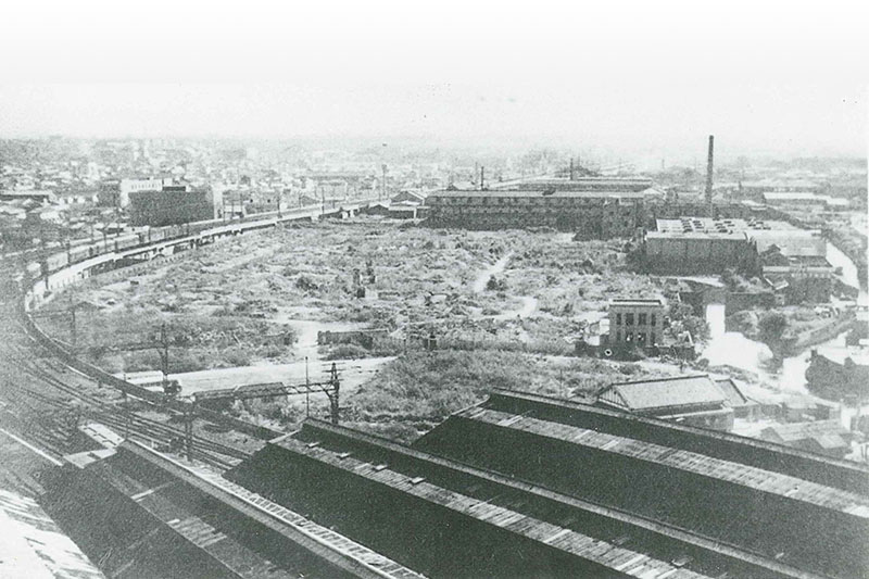1950年1月の難波駅周辺