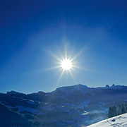 スイス「アルプスの雪景色」写真