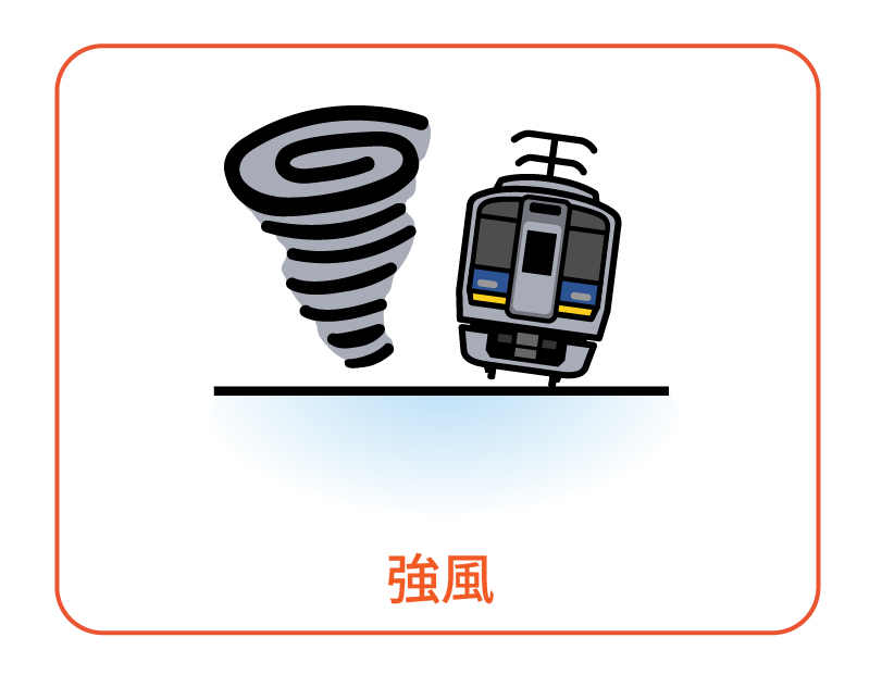 長時間運転を見合わせる事象について　「強風」