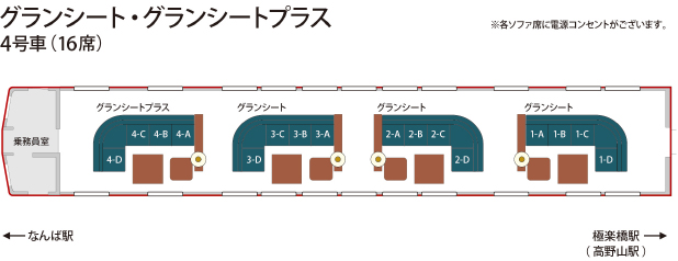 グランシート・グランシートプラス座席表